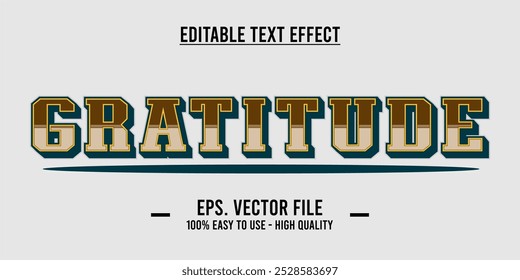 Escrita de gratidão. Inspiração no design da tipografia. Vetor