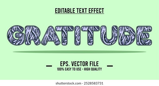 Escrita de gratidão. Inspiração no design da tipografia. Vetor