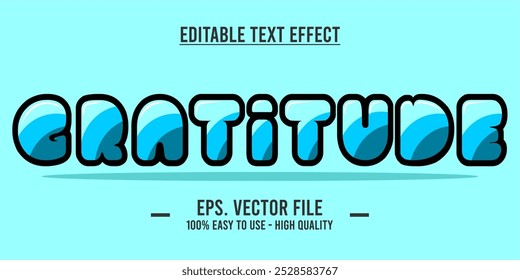 Escrita de gratidão. Inspiração no design da tipografia. Vetor