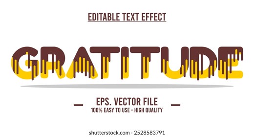 Escrita de gratidão. Inspiração no design da tipografia. Vetor