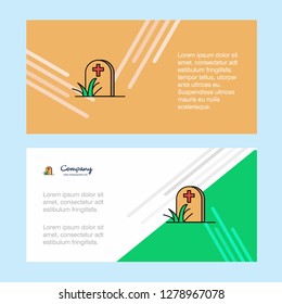 Grave abstract corporate business banner template, horizontal advertising business banner.