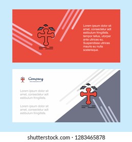 Grave abstract corporate business banner template, horizontal advertising business banner.