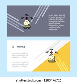 Grave abstract corporate business banner template, horizontal advertising business banner.