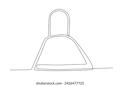 Grave of an adult. Burial one-line drawing