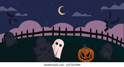 Gravierender Hintergrund und Ghost-Flachgrafik
