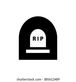 Grave  - black vector icon