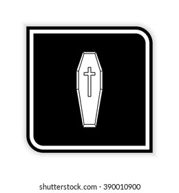Grave  - black vector icon