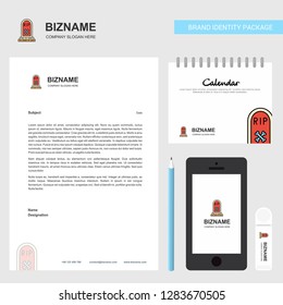 Grave  Business Letterhead, Calendar 2019 and Mobile app design vector template