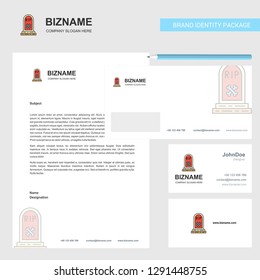 Grave  Business Letterhead, Envelope and visiting Card Design vector template