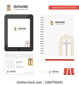 Grave  Business Logo, Tab App, Diary PVC Employee Card and USB Brand Stationary Package Design Vector Template