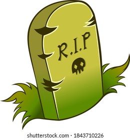Grave cartoon halloween assets vector