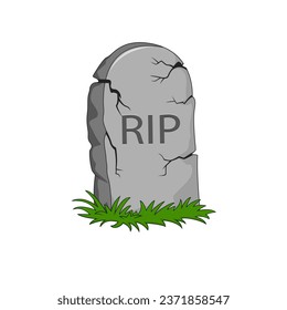 Grave cartoon illustration for Halloween object icon