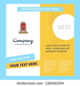 Grave  Company Brochure Template. Vector Busienss Template