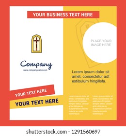 Grave  Company Brochure Template. Vector Busienss Template