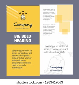 Grave Company Brochure Title Page Design. Company profile, annual report, presentations, leaflet Vector Background