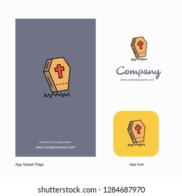 Grave  Company Logo App Icon and Splash Page Design. Creative Business App Design Elements