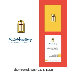 Grave  Creative Logo and business card. vertical Design Vector
