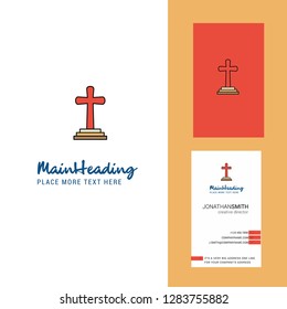 Grave Creative Logo and business card. vertical Design Vector