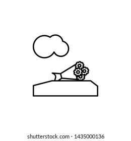 grave, death, flowers outline icon. detailed set of death illustrations icons. can be used for web, logo, mobile app, UI, UX