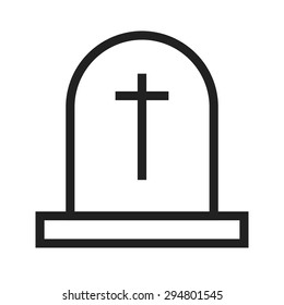 Grave, death, funeral icon vector image.Can also be used for halloween, celebration, observances and holidays. Suitable for mobile apps, web apps and print media.