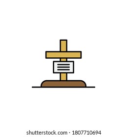 grave, death outline icon. detailed set of death illustrations icons. can be used for web, logo, mobile app, UI, UX