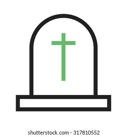 Grave, death, tombstone icon vector image.Can also be used for halloween, celebration, observances and holidays. Suitable for mobile apps, web apps and print media.