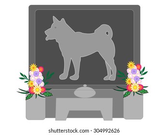 Grave of the dog of the pet