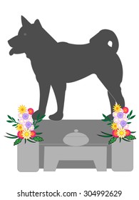 Grave of the dog of the pet