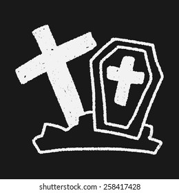 grave doodle drawing
