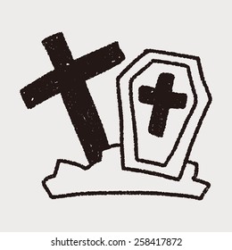 grave doodle drawing
