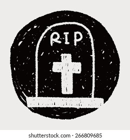 grave doodle drawing