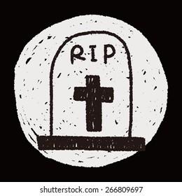 grave doodle drawing