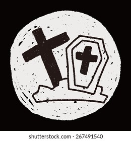 grave doodle drawing