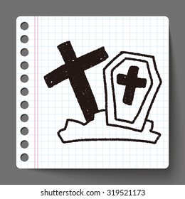 grave doodle drawing