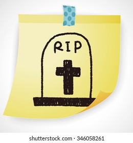 grave doodle drawing