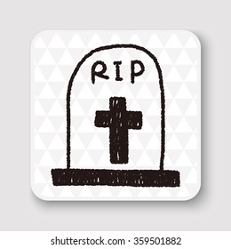 grave doodle drawing