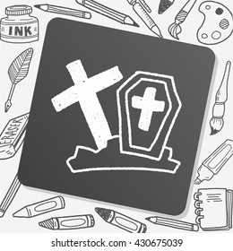 grave doodle drawing