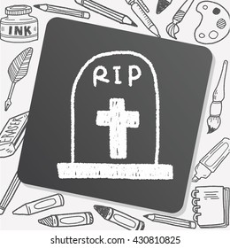 grave doodle drawing