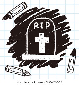grave doodle drawing