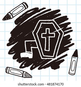 grave doodle drawing
