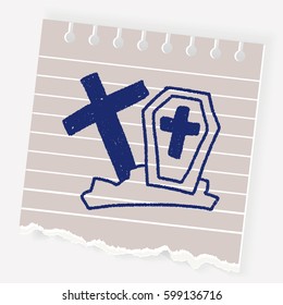 grave doodle drawing