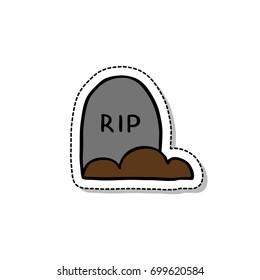 grave doodle icon