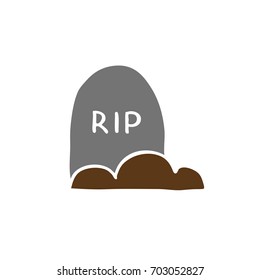 grave doodle icon