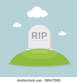 Grave flat design vector