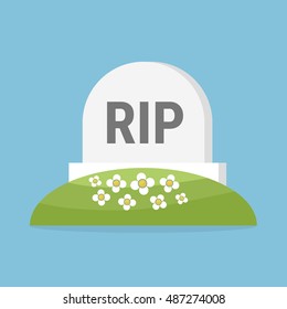 Grave flat design vector