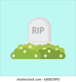 Grave flat design vector