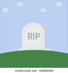 Grave flat design vector