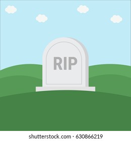 Grave flat design vector