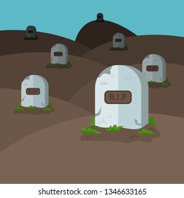 Grave flat icon