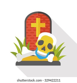 grave flat icon
